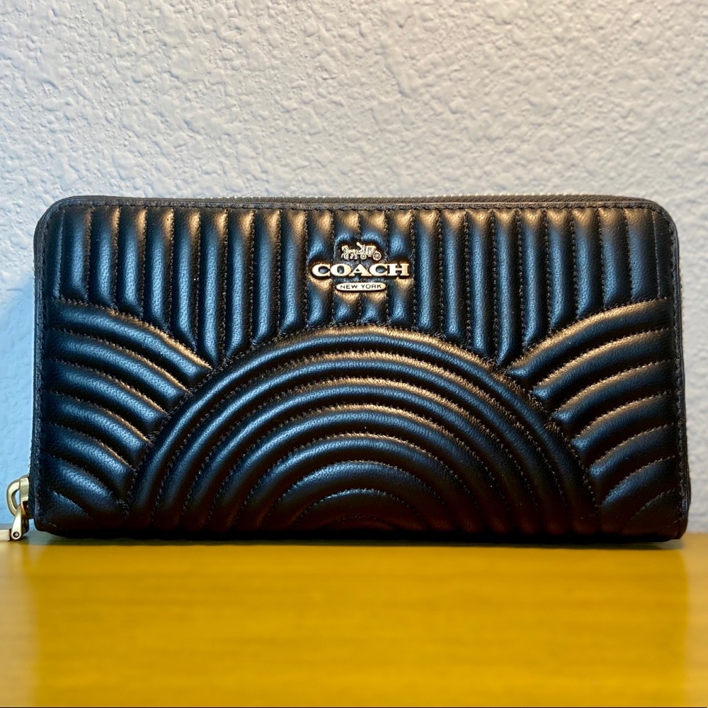 Beautiful Black Leather Coach Wallet
